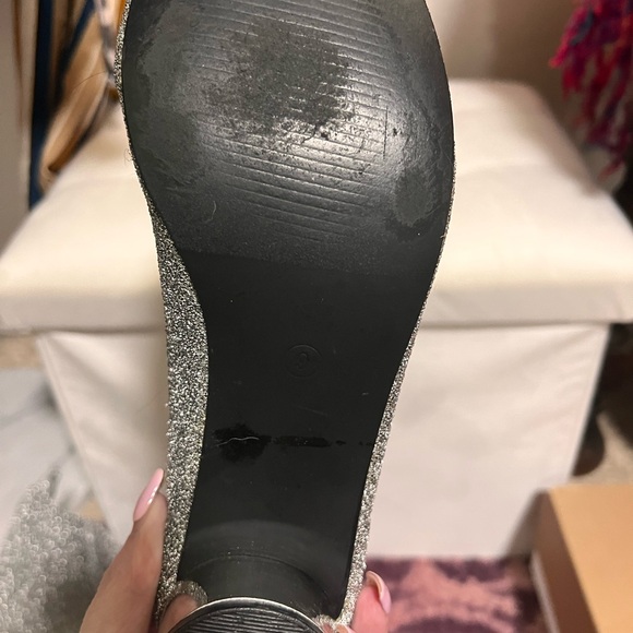 JustFab Sparkling Silver Ankle Booties - Picture 3 of 5